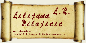 Lilijana Milojičić vizit kartica